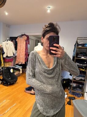 C&C California Metallic Thread Shirt Sweater Thing